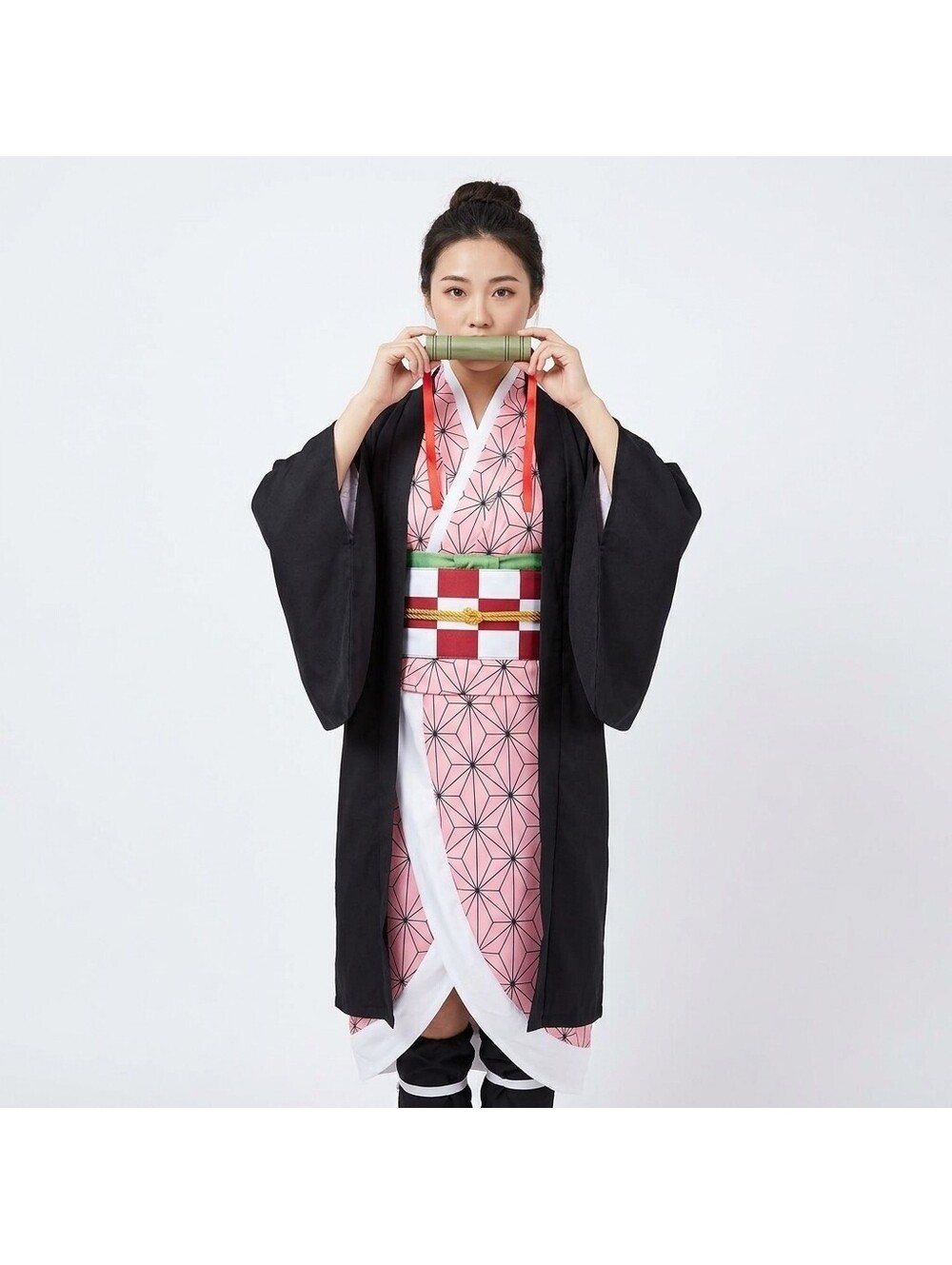 Demon Slayer Kimono Nezuko Complete Costume Size M Brand New Cosplay Full Set